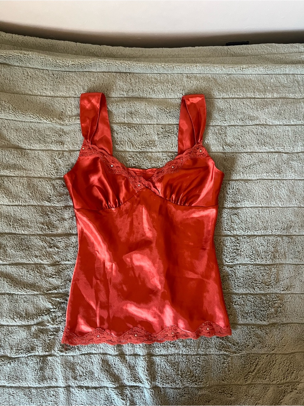 Orange lace loungewear top